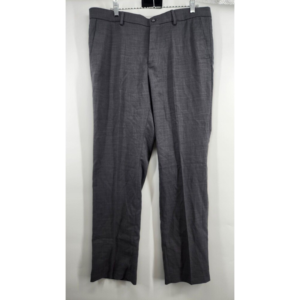 DUCHAMP Men's‎ 34X29 Grey Stretch Waistband Slim Fit Dress Pants NWT